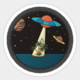 Saved By Aliens Midlife Merit Badge Sticker